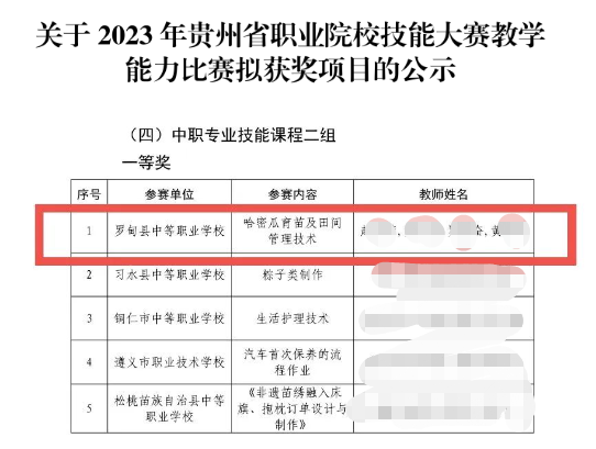 罗甸职校在全省职教教师教学能力大赛摘金夺银!