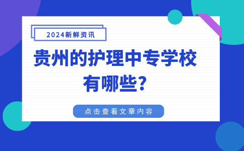 贵州的护理中专学校有哪些?