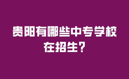 贵阳有哪些中专学校在招生?